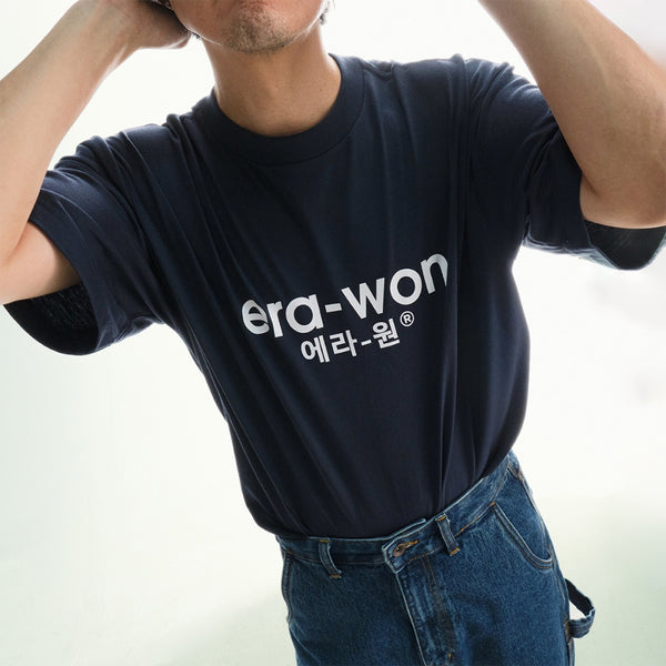 era-won เสื้อยืด SHORT T-SHIRT OVERSIZE KOREA สี Navy 