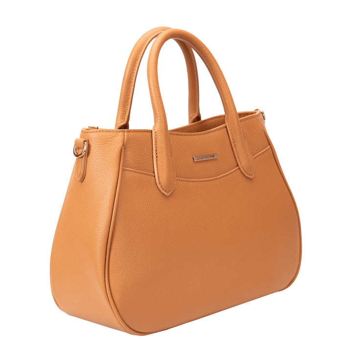 Louis Fontaine กระเป๋าถือ+สายสะพายยาว รุ่น FLARE - สีน้ำตาล 