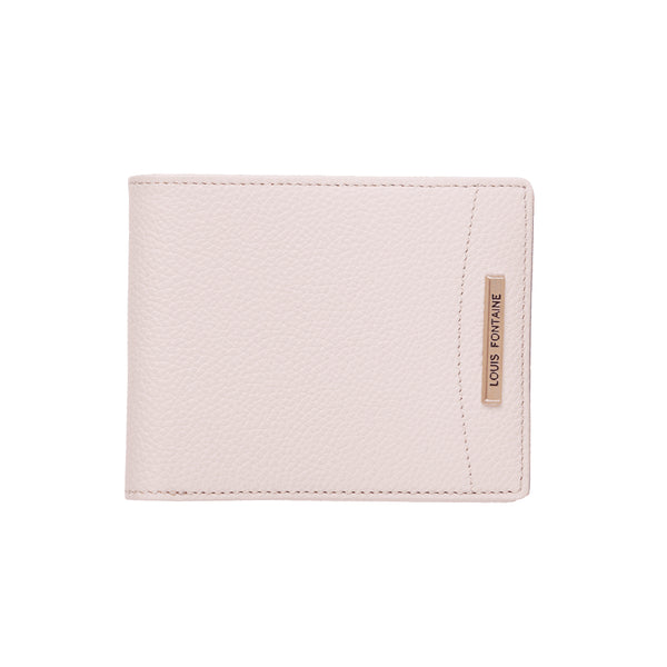 Louis Fontaine กระเป๋าสตางค์พับสั้น รุ่น FLARE - สีครีม 