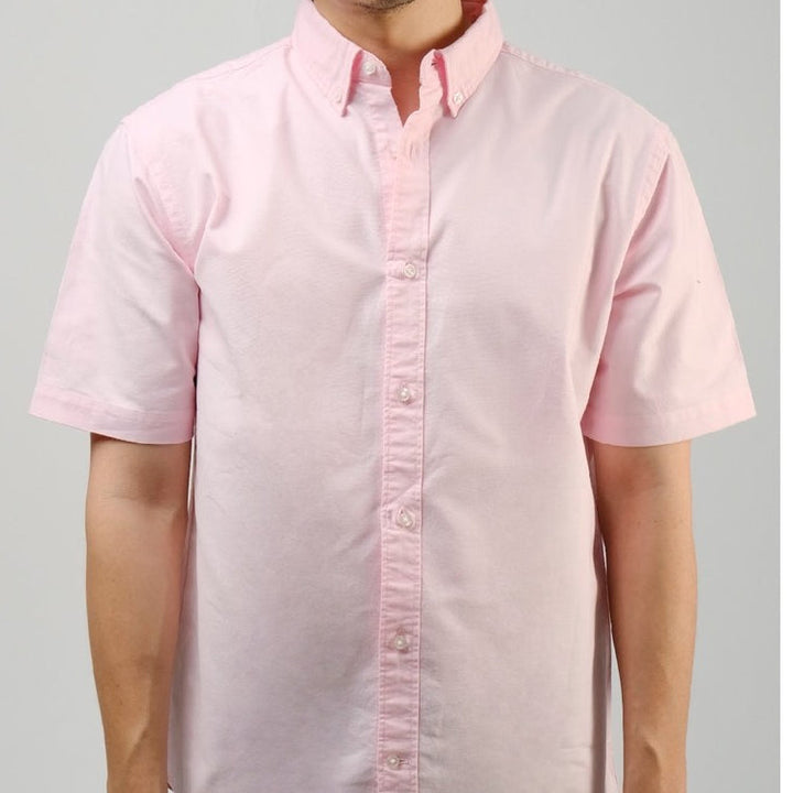 era-won เสื้อเชิ้ต รุ่น OXFORD SHORT-SLEEVED SHIRT สี Pink club ICCSHOPPING