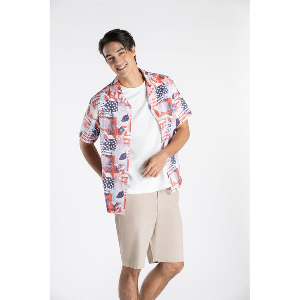 ARROW Cotton Shirt  เสื้อเชิ้ตแขนสั้น ทรง Comfort สีแดง MACC578-RE ARROW