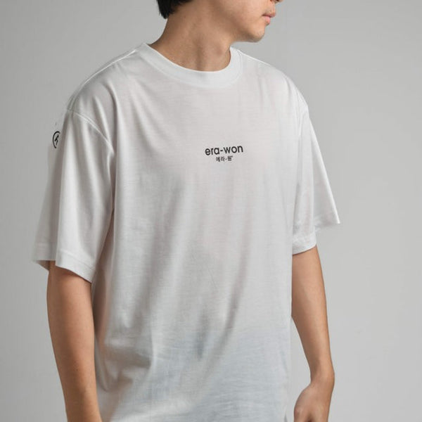era-won เสื้อ T-Shirt Oversize Screen สี ขาวสกรีนดำ era-won