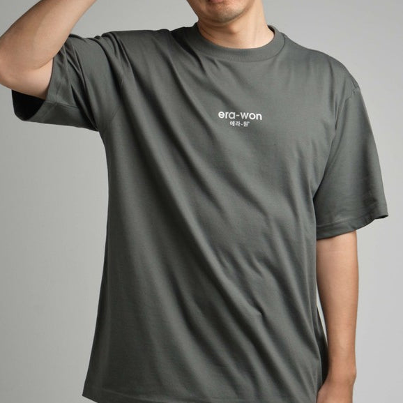 era-won เสื้อ T-Shirt Oversize Screen สี เทาสกรีนเทา era-won