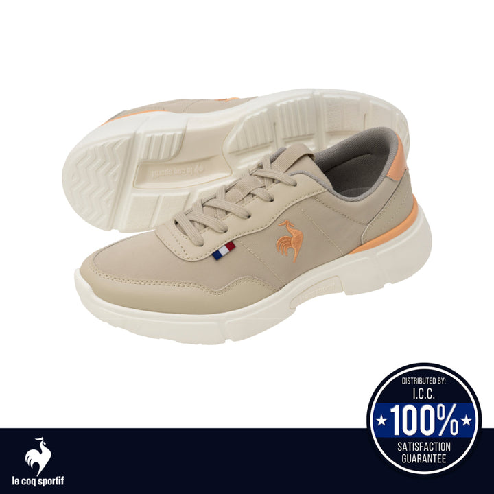 le coq sportif รองเท้าผู้หญิง รุ่น  LA SEGUR IV สีเบจ (รองเท้าผ้าใบ,แฟชั่น,แบบผูกเชือก,ผ้าใบผู้หญิง) ICCSHOPPING