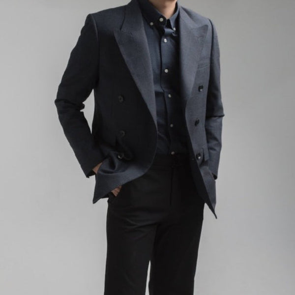 era-won เสื้อสูธ รุ่น CLASSIC DOUBLE BREASTED SUIT สี Dark Grey ICCSHOPPING