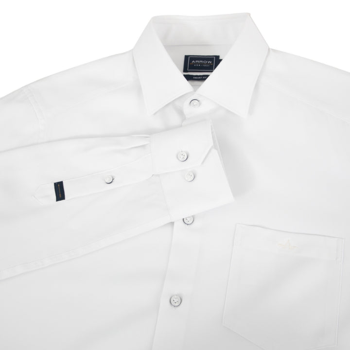 ARROW PROFREX SHIRT เบา สบาย ไม่ยับ แค่ลูบก็เรียบ - เสื้อเชิ้ต แขนยาว ทรง SMART สีขาว MACM909-WH 