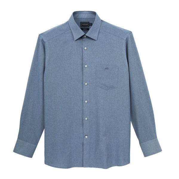 ARROW PROFREX SHIRT เบา สบาย ไม่ยับ แค่ลูบก็เรียบ - เสื้อเชิ้ต แขนยาว ทรง SMART สีกรม MACM909-NV 
