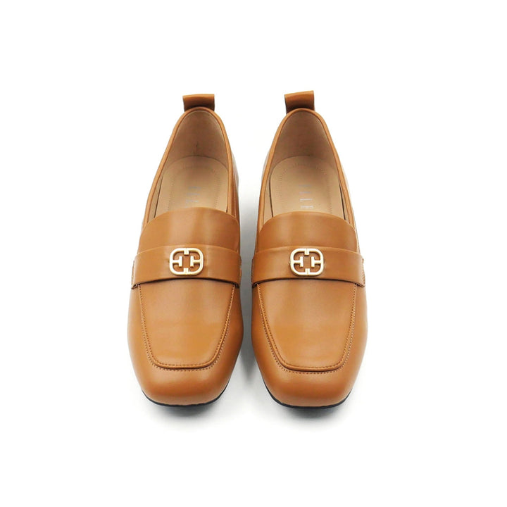 ELLE SHOES รองเท้าหุ้มส้น MOCCASIN LOAFER แต่งโลโก้สีทอง มีให้เลือก 3 สี รุ่น- ELMM001 ICCSHOPPING