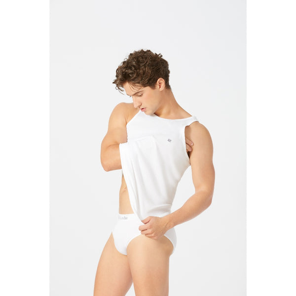 Guy Laroche เสื้อกล้ามปัก LOGO GL ที่หน้าอก - สีขาว (JVE2406R4) 