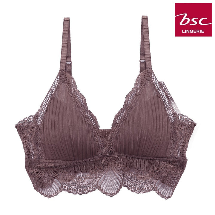 BSC Lingerie ชุดชั้นในเซ็กซี่ลูกไม้ ไร้โครง ผ้าพลีท ผสมลูกไม้ มีให้เลือก 3 สี - BB3387_R25