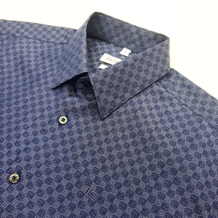 Guy Laroche เสื้อเชิ้ตแขนยาว ผ้า 100% Cotton ทอลายในตัว ทรง SLIM FIT รุ่น BAB9210S3 