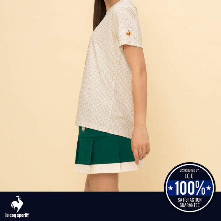 "le coq sportif เสื้อเทรนนิ่ง [Cooling] le club de LCS ผู้หญิง สีขาว (ออกกำลังกาย, เทนนิส, T-shirt) ICCSHOPPING