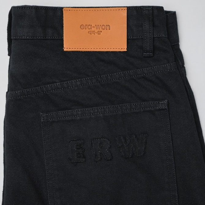 era-won กางเกงยีนส์ Baggy denim ERW collection สี ยีนส์ดำ - Black dog ICCSHOPPING