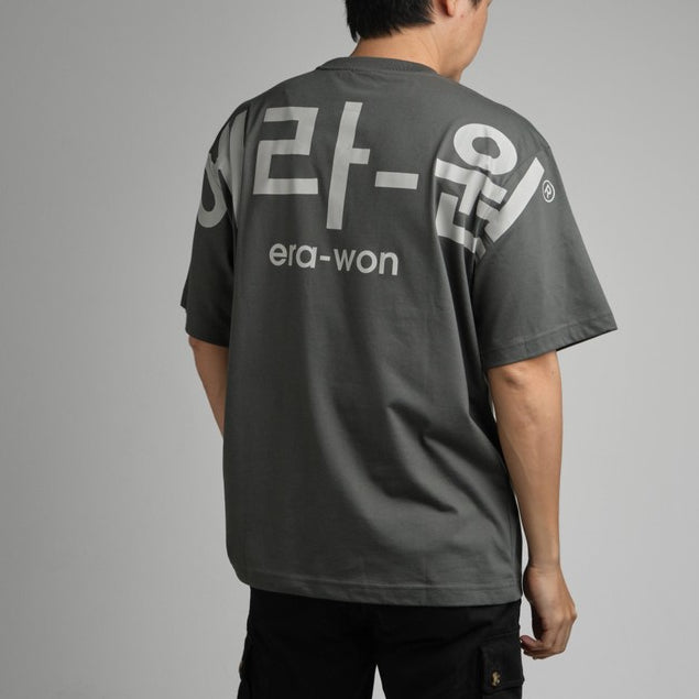 era-won เสื้อ T-Shirt Oversize Screen สี เทาสกรีนเทา era-won