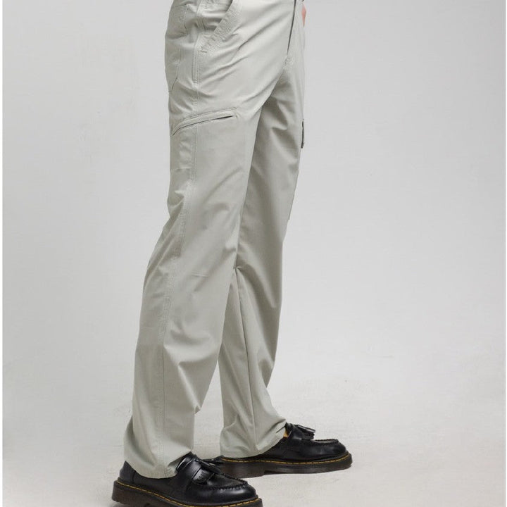 era-won Golf Fabric Cargo Pants มีกระเป๋าข้าง  ทรงกระบอกตรง สี Grey cargos ICCSHOPPING