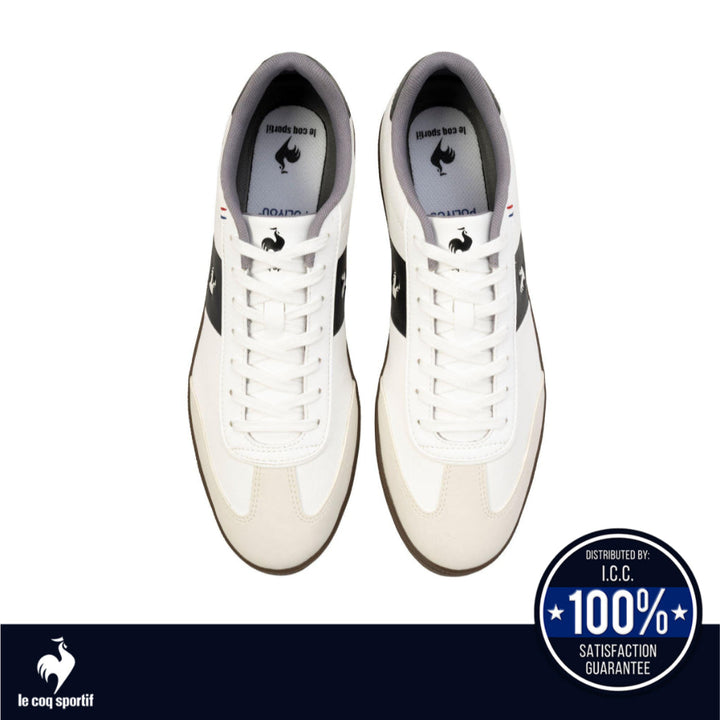 le coq sportif รองเท้าชาย-หญิง รุ่น LCS GARE III สีขาว (รองเท้าผ้าใบสีดำ,แฟชั่น,แบบผูกเชือก,Unisex) ICCSHOPPING