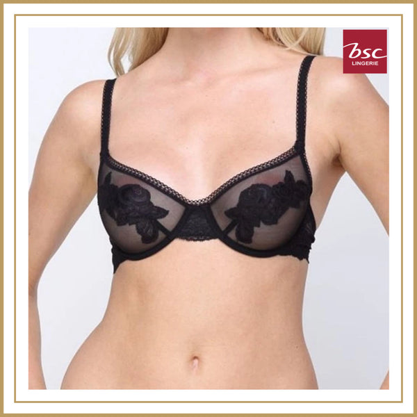 BSC Lingerie ชุดชั้นในลูกไม้เซ็กซี่ มีโครง ผ้าซีทรู มีให้เลือก 3 สี - BB1453_R25 ICCSHOPPING