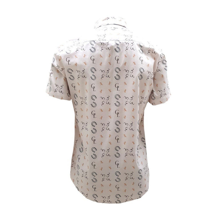 Guy Laroche เสื้อเชิ๊ตแขนสั้น ผ้า Cotton สวมใส่สบาย ระบายอากาศได้ดี สีขาว 