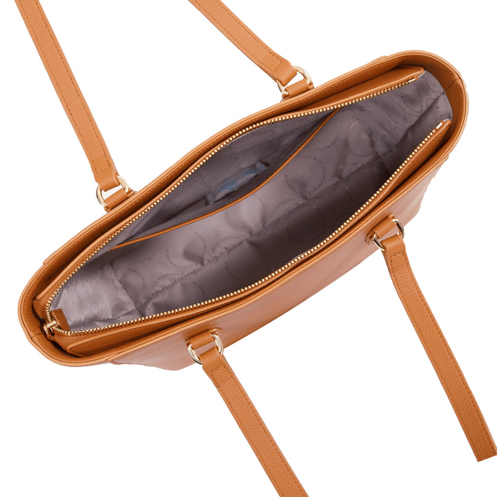 Louis Fontaine กระเป๋าสะพายไหล่ ทรง TOTE รุ่น FLARE - สีน้ำตาล 