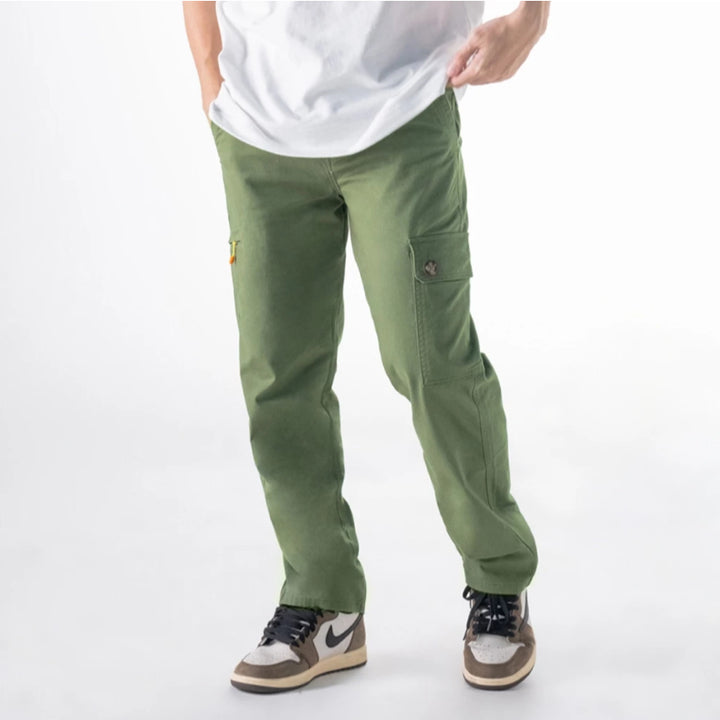 era-won กางเกงขายาว กระบอกกลาง รุ่น Cargo V2 สี Green 