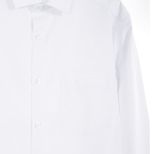 ARROW Men's Student Shirt เสื้อเชิ้ตนักศึกษา แขนยาว ทรง Smart มีกระเป๋า สีขาว MACM818-WH 