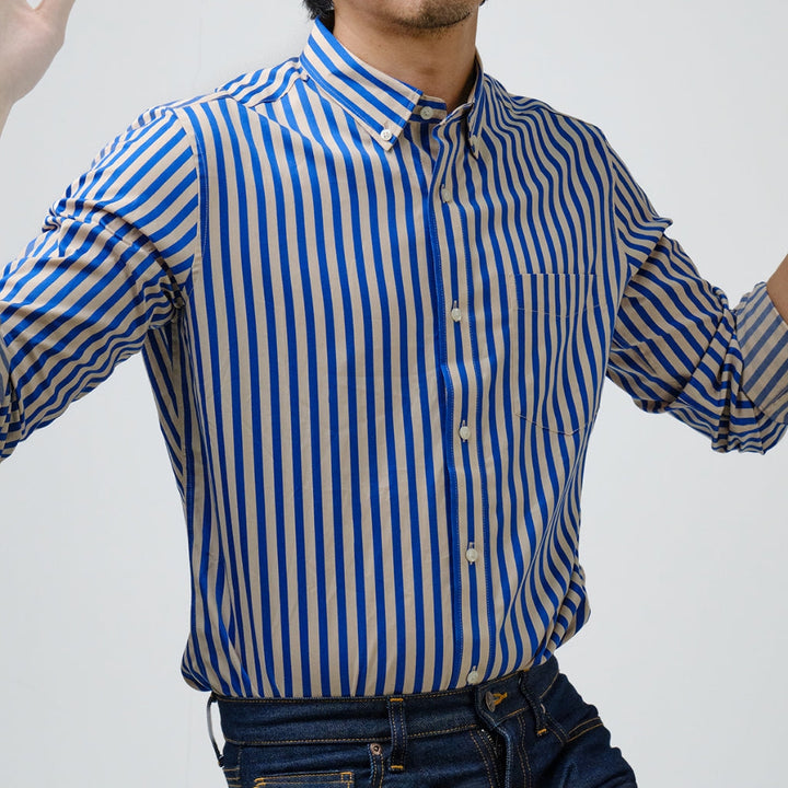 era-won เสื้อเชิ้ต ทรงปกติ รุ่น Dress Shirt Striped สี Smith and blue ICCSHOPPING