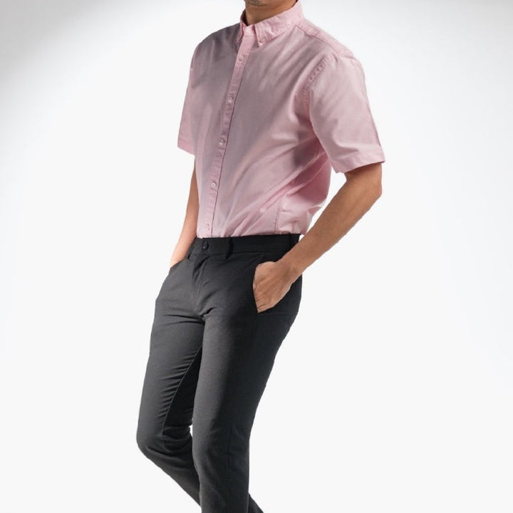 era-won เสื้อเชิ้ต รุ่น OXFORD SHORT-SLEEVED SHIRT สี Pink club ICCSHOPPING