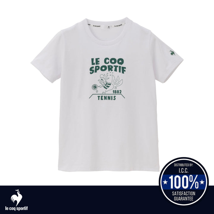 le coq sportif เสื้อยืด ลายจักรยาน ผู้หญิง สีแดง (เสื้อ, football, ฟุตบอล, คอตตอน, lecoq, เลอค็อก) ICCSHOPPING