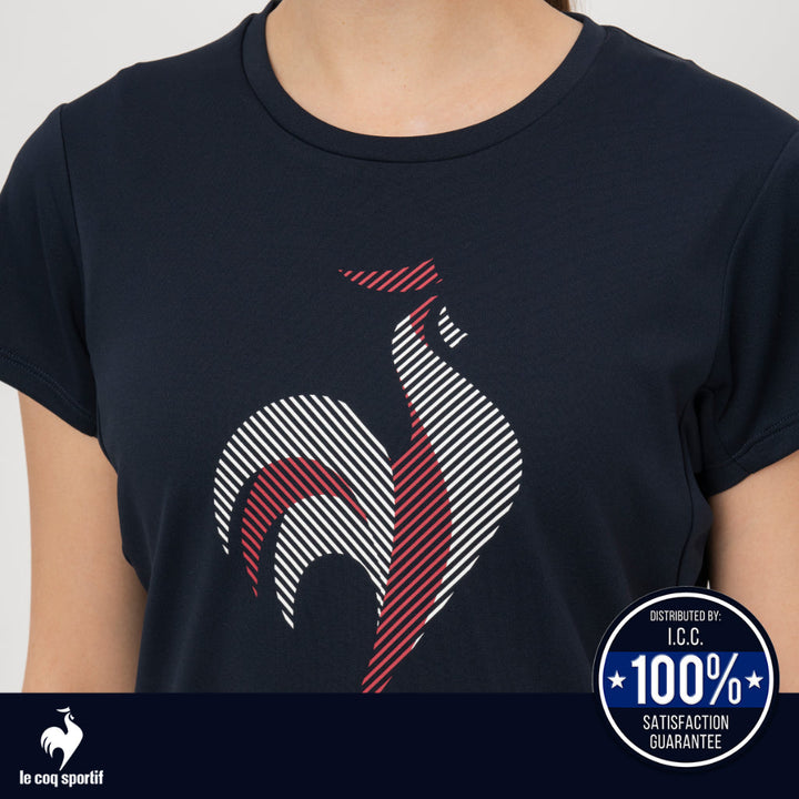 le coq sportif เสื้อเทรนนิ่ง [Cooling] กัน UV (UPF50+) ออกกำลังกาย ผู้หญิง สีกรม ICCSHOPPING