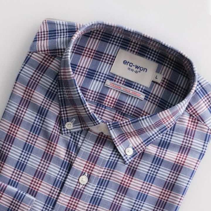 era-won Premium Quality เสื้อเชิ้ต คอปก Dress shirt  แขนยาว สี Uncensored Blue ICCSHOPPING