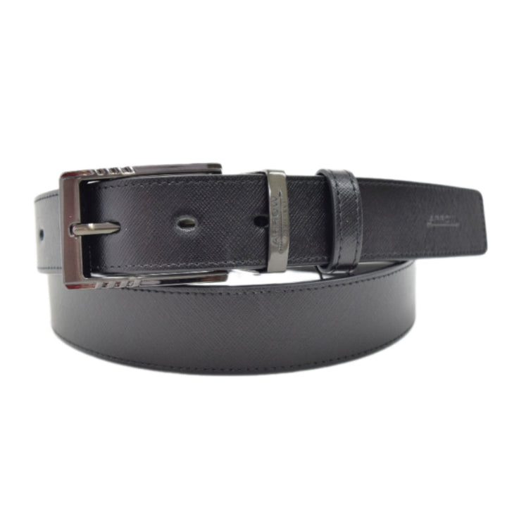 ARROW เข็มขัดผู้ชาย หัว Pin Belt (หนังวัวแท้จากอิตาลี) สีดำ รุ่น MYCB120 ICCSHOPPING