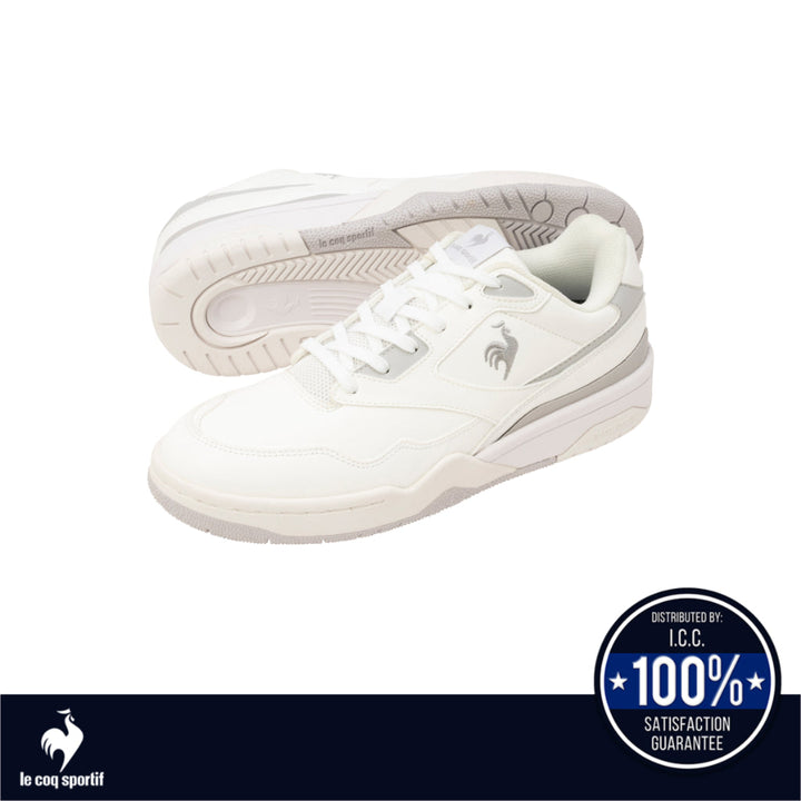 le coq sportif รองเท้าชาย-หญิง รุ่น LCS T 1100 สีขาว-เทา (รองเท้าผ้าใบ, แฟชั่น, แบบผูกเชือก, Unisex) ICCSHOPPING
