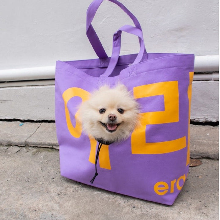 era-won กระเป๋าผ้า Jumbo tote dog (limited edition) KOREA BAG สี Purple Dog era-won