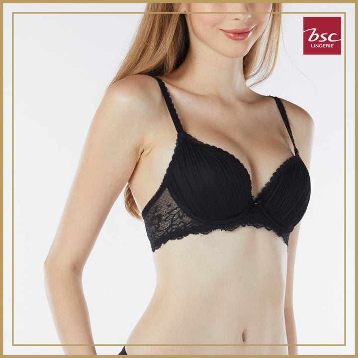 ชุดชั้นใน BSC Lingerie รูปแบบ MOLD BRA แบบมีโครงเสริมฟองน้ำ มีให้เลือก 2 สี - BB6152_R25