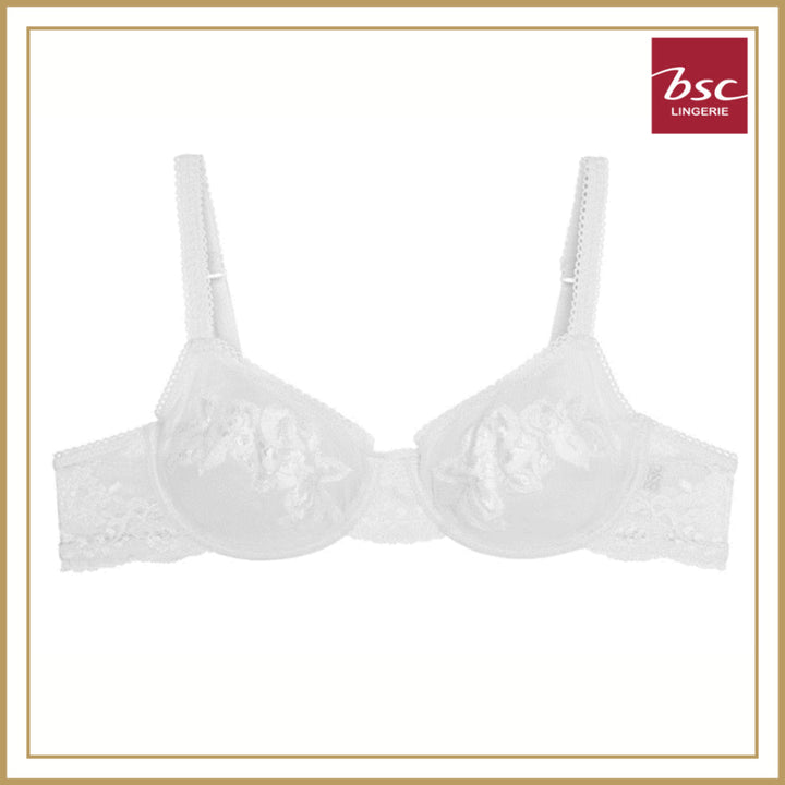 BSC Lingerie ชุดชั้นในลูกไม้เซ็กซี่ มีโครง ผ้าซีทรู มีให้เลือก 3 สี - BB1453_R25