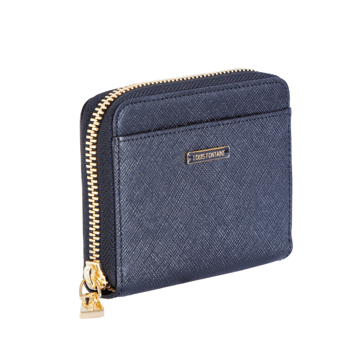 Louis Fontaine กระเป๋าสตางค์ใบสั้น รุ่น SMILY - สีดำ 