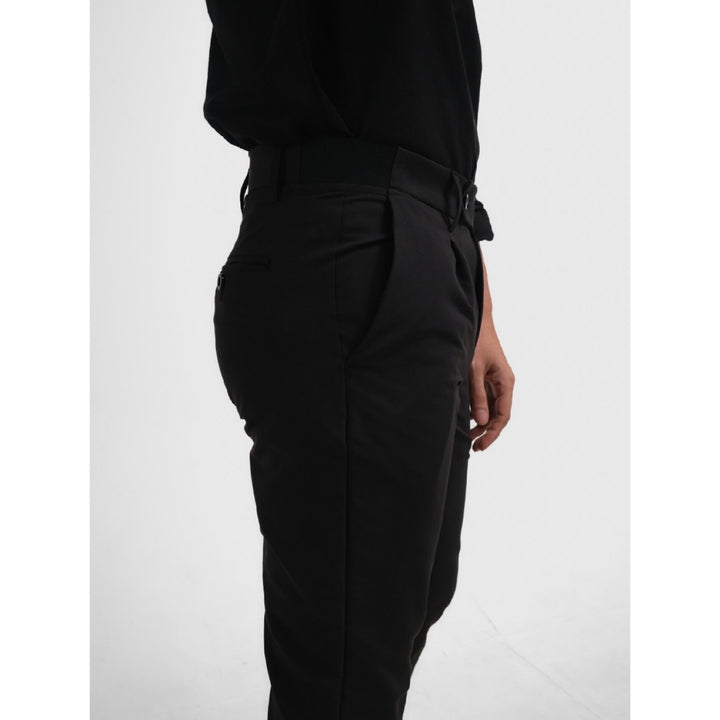 era-won กางเกงขายาว เอวยางยืด รุ่น GOLF FABRIC PANTS สี Black 