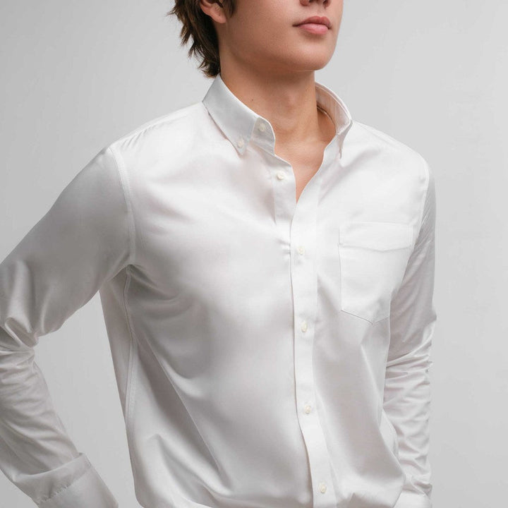 era-won เสื้อเชิ้ต ทรงปกติ Ultrafine Dresshirt แขนยาว สี Double White (ป้ายใหม่) ICCSHOPPING