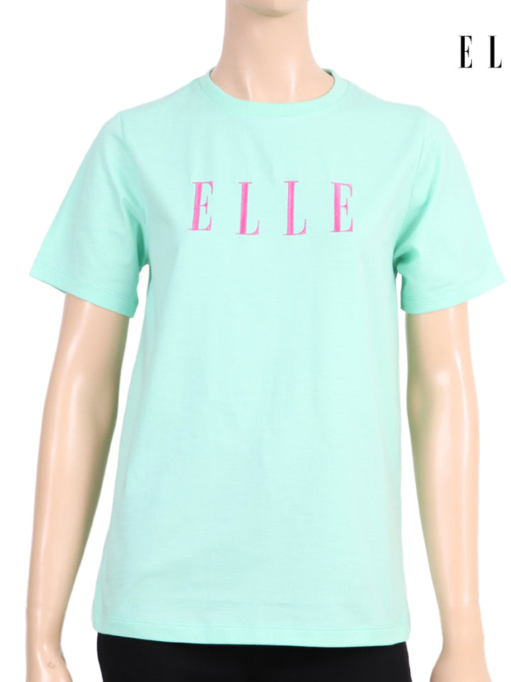 ELLE เสื้อยืด T-SHIRT ผ้า COTTON แขนสั้น ทรง BASIC ปักโลโก้ ELLE รุ่น W3K698 ICCSHOPPING