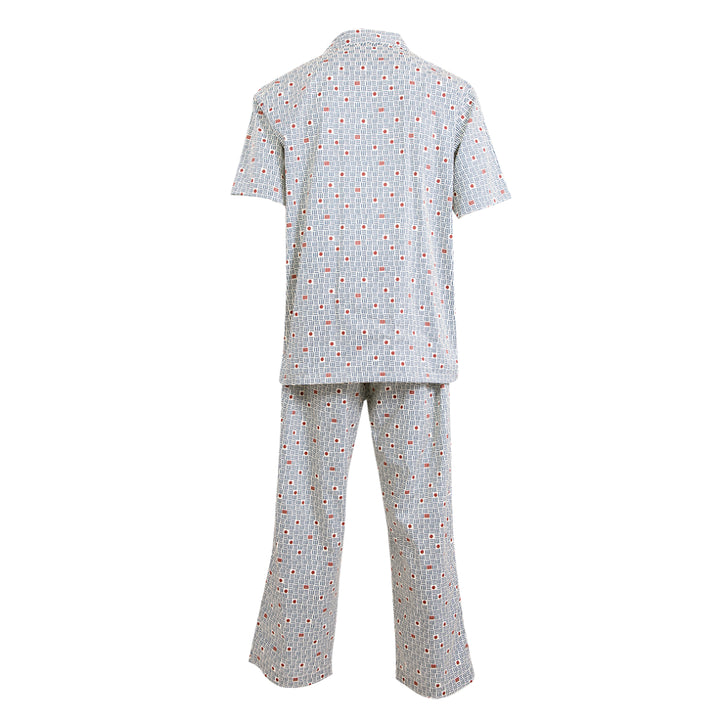 Guy Laroche ชุดนอนแขนสั้น ขายาว คอปก Cotton Print สัมผัสนุ่ม บางเบา สีครีม (JPP5971W4CR) 