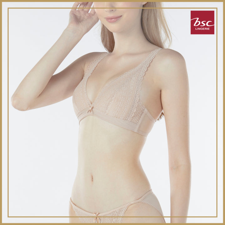 BSC Lingerie ชุดชั้นในลูกไม้เซ็กซี่ บราไร้โครง ทรงสามเหลี่ยม มีให้เลือก 3 สี  รุ่น BB3333_R25