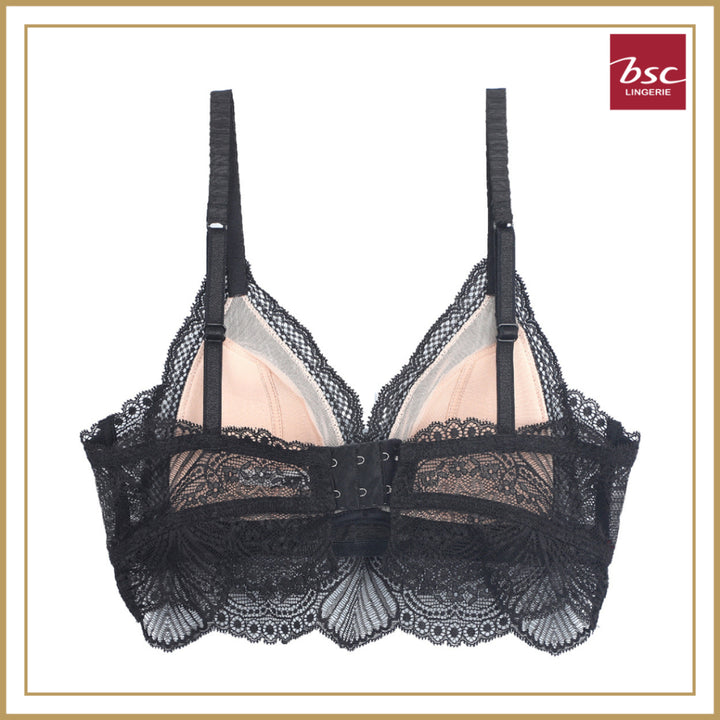 BSC Lingerie ชุดชั้นในเซ็กซี่ลูกไม้ ไร้โครง ผ้าพลีท ผสมลูกไม้ มีให้เลือก 3 สี - BB3387_R25