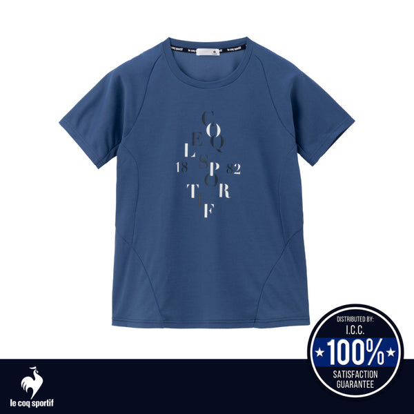 เสื้อเทรนนิ่งลดคราบเหงื่อ ออกกำลังกาย ผู้หญิง สีฟ้า (T-shirt, เสื้อยืด, เสื้อออกกำลังกาย, lecoq) ICCSHOPPING
