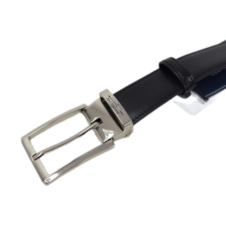 ARROW เข็มขัดผู้ชาย หัว Pin Belt (หนังวัวแท้จากอิตาลี)  สีดำ รุ่น MYCB129 ICCSHOPPING