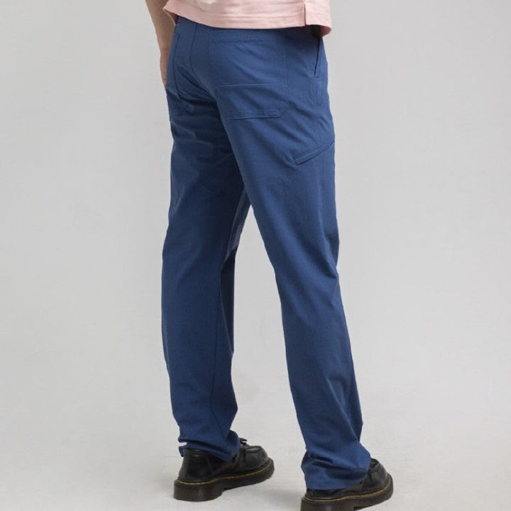 era-won Golf Fabric Cargo Pants มีกระเป๋าข้าง  ทรงกระบอกตรง สี Blue cargos ICCSHOPPING