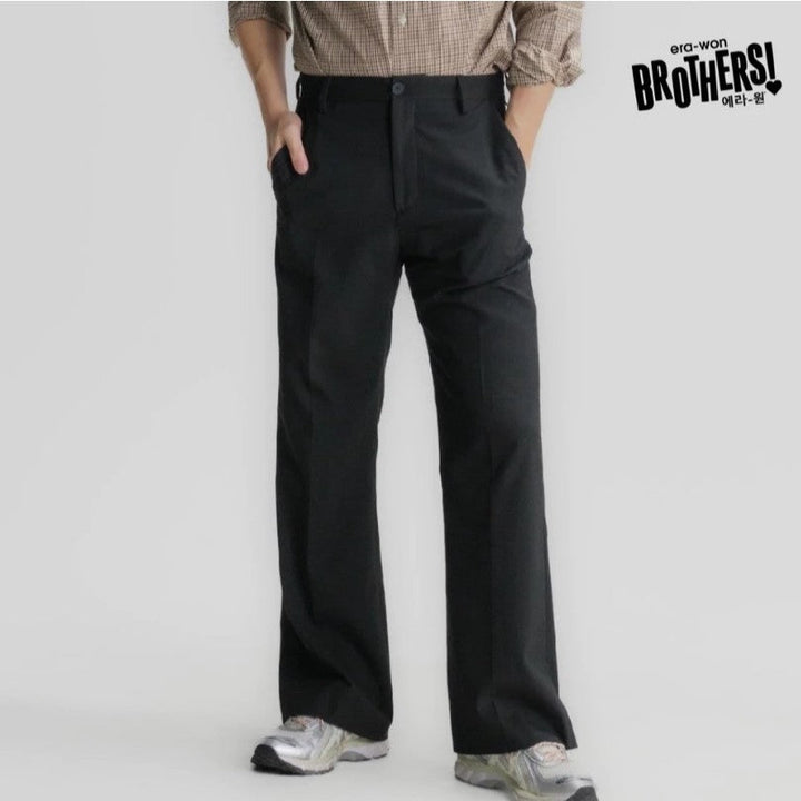 era-won กางเกงขายาว รุ่น Semi - Flare Monotone สี  Brothers Black ICCSHOPPING