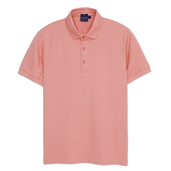 ARROW POLO เสื้อโปโล สีพื้น ทรง Smart สีเหลือง และ ชมพู MPCM834 