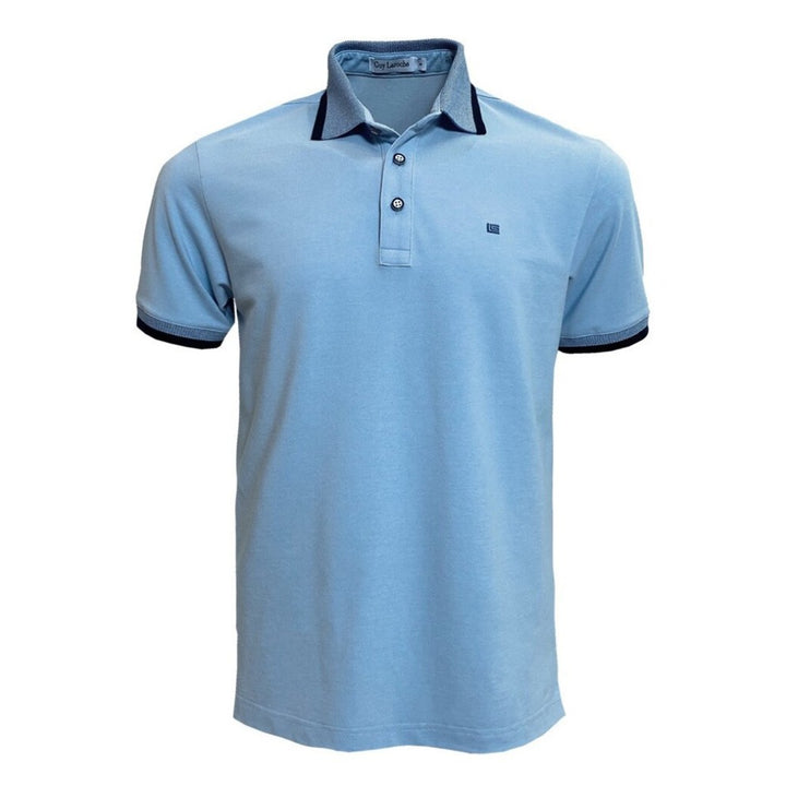 Guy Laroche เสื้อโปโลแขนสั้น สีพื้น ทรง EXTRA FIT รุ่น BKL6300A5BU - สีฟ้า 
