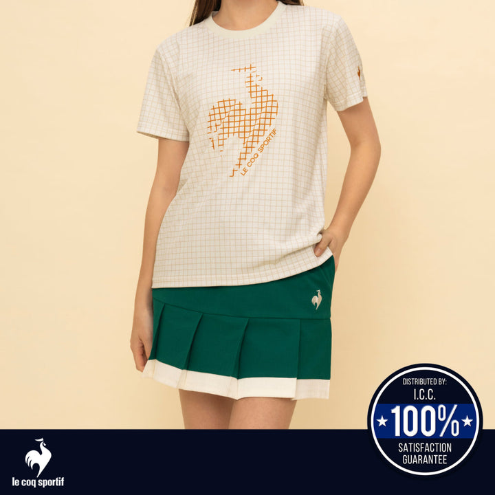"le coq sportif เสื้อเทรนนิ่ง [Cooling] le club de LCS ผู้หญิง สีขาว (ออกกำลังกาย, เทนนิส, T-shirt) ICCSHOPPING