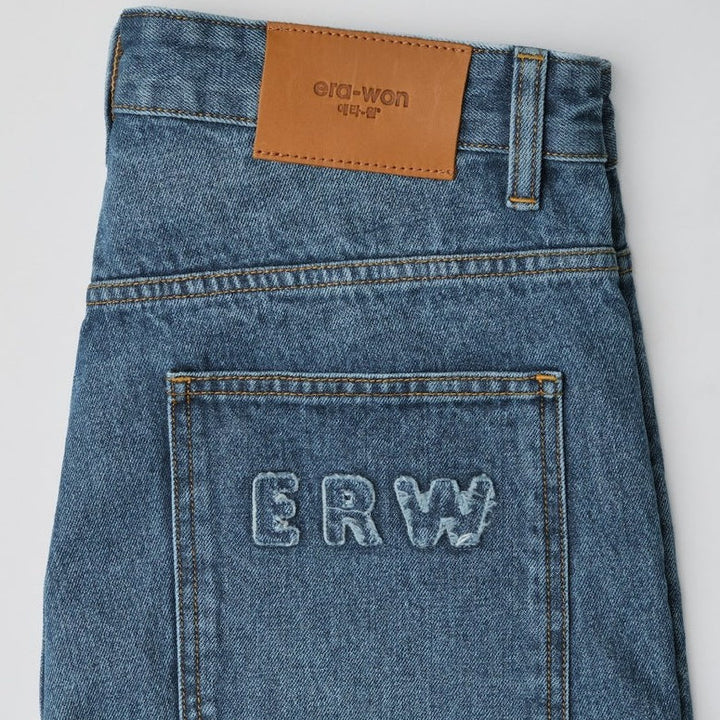 era-won กางเกงยีนส์ Baggy denim ERW collection สี ยีนส์ฟอกอ่อน - Street wash ICCSHOPPING